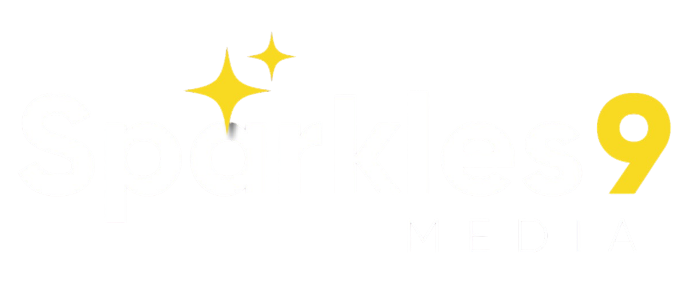 Sparkles9 Media White Logo